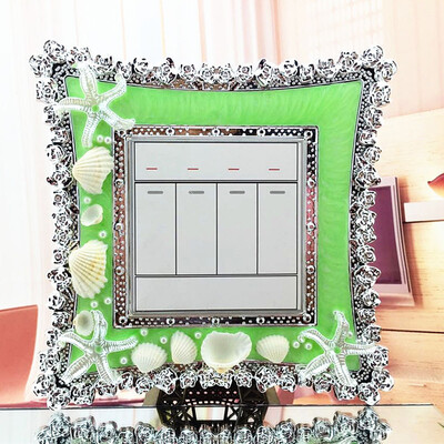 

Gobestart Home Switch Cover Square Shape Switch Wall Light Socket Stickers Room Decor GN