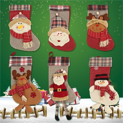 

Christmas Stockings Sack Socks Gift Filler Bag Tree Hanging Decoration