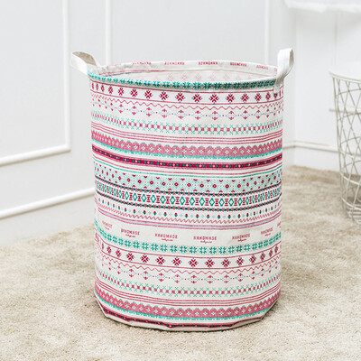 

Gobestart Waterproof Canvas Laundry Clothes Basket Storage Basket Folding Storage Box A