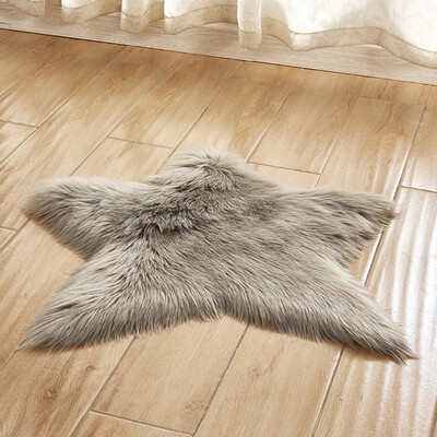 

Toponeto Pentagram floor mat Non Slip Rug Mats Hairy Soft Fluffy Faux Fur Carpet Mat Home
