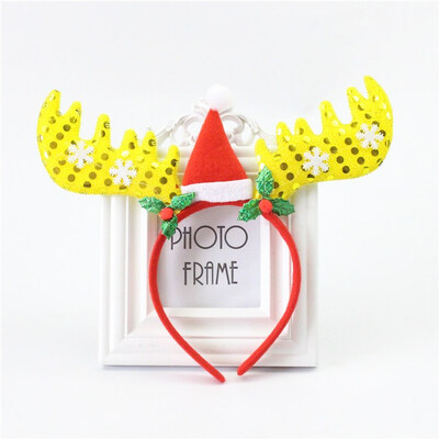

FUNNYBUNNY Christmas Antler Headband Santa Claus Snowman Headband Child Headdress Prom Party Props