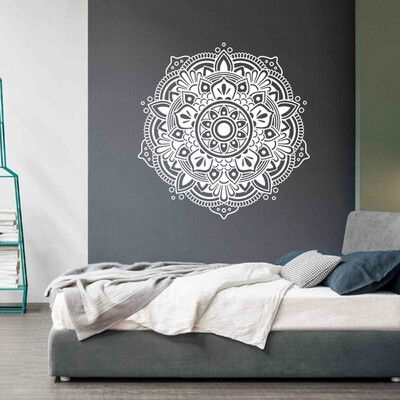 

〖Follure〗Mandala Flower Indian Bedroom Living Room Wall Stickers Decal Art Mural Home