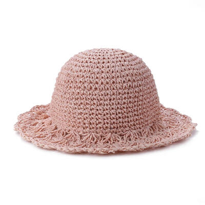 

Solid Color Weaving Straw Hat Boater Girls Summer Sun Hat Seaside Beach Cap