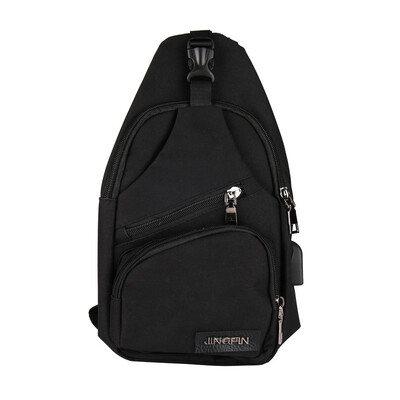 

Tailored Usb Outdoor Sports Casual Canvas Unbalance Backpack Crossbody Sling Shoulder Bag