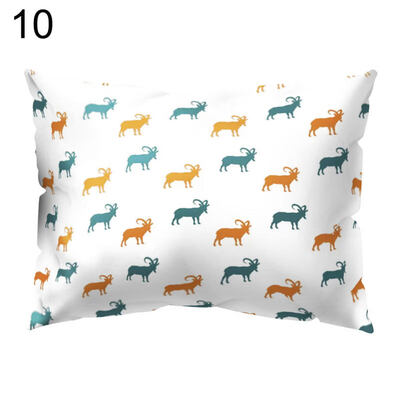 

National Flag Wave Fruit Goat Pillow Case Cushion Cover Sofa Bed Car Cafe Decor