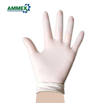 

AMMEX Disposable Latex Gloves Thicken Rubber with Powder Anti-slip Home Food Medical Dental Gloves 100pcspack