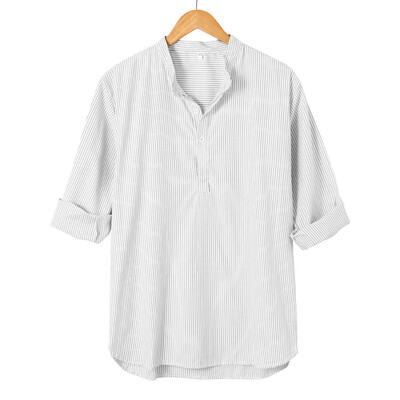 

Tailored Men Three Quarter Vintage Linen Solid Short Sleeve Retro T Shirts Tops Blouse