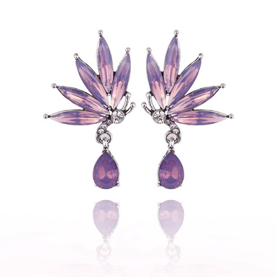 

Acrylic Butterfly Stud Statement Women Jewelry Earrings Metal Alloy Rhinestone Stud Earrings