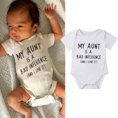 

MY Aunt Baby Boy Girls Romper Bodysuit Jumpsuit Cotton Clothes Outfit Summer USA