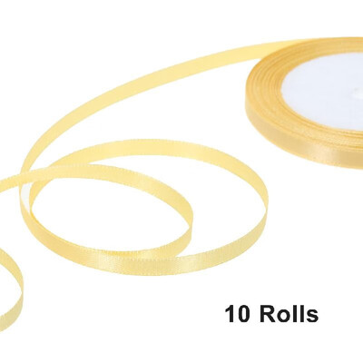 

25 YardsRoll 6mm Width Silk Satin Ribbon DIY Handmade Materials for Home Wedding Party Decorations Invitation Card Gift Wrapping