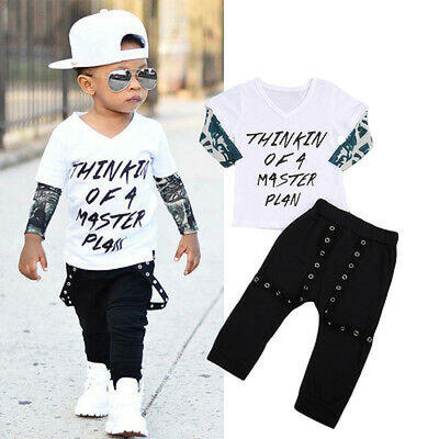 

2PCS Newborn Toddler Baby Boys T-Shirt TopsPants Newborn Clothes Set Outfits