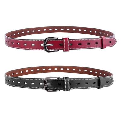 

Explosive belt female leather pin buckle belt free punching Retro casual ladies hollow youth student belt