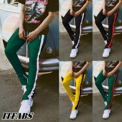 

Men&39s Jogger Pants Fashion Sports Gym Workout Hip Hop Track Trousers Long Slacks