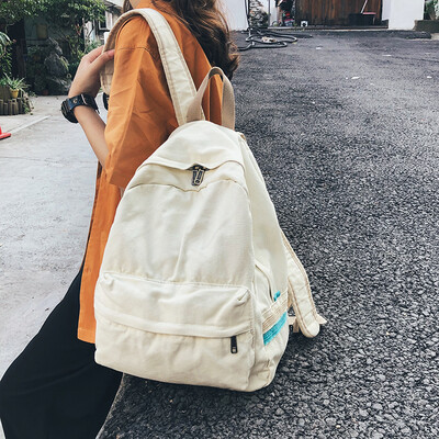 

2019 new shoulder bag Japanese&Korean college wind Harajuku canvas student bag large capacity small fresh&simple backpack