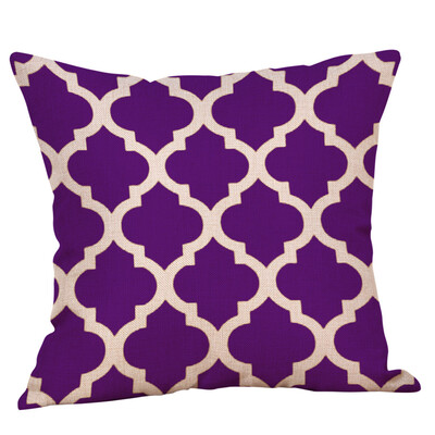 

〖Follure〗Mustard Pillow Case Purple Geometric Fall Autumn Cushion Cover Decorative