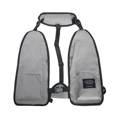 

Nylon Chest Rig Bags Vest Hip Hop Unisex Functional Harness Waistcoat Bags