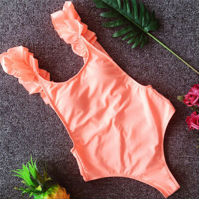 

Women Ruffle Onepiece Swimwear Push-up Swimming Monokini Bodysuit Bikini Bathing