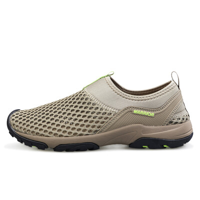 

Pull back Warrior mesh breathable running a pedal casual lazy shoes WL-3482 dark gray 44