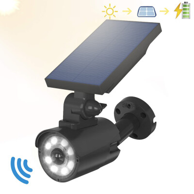

Gobestart Waterproof Solar Powered Spotlight Simulation Camera Wall Light Led Pathway