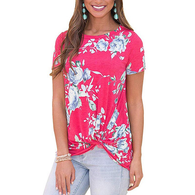

Starmoon Fashion Womens Ladies Short Sleeve Floral Printing Short Sleeve Casual Tops