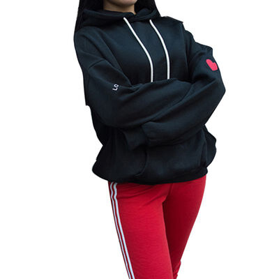 

Women Plus Velvet Warm Plus Size Embroidered Drawstring Pullover Hoodie Long Sleeve Casual Winter Autumn Loose Tops