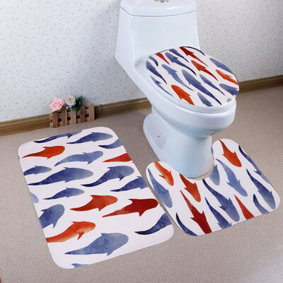 

〖Follure〗Bathroom Toilet Three Piece Floor Mat Door Mat Bathroom Carpet