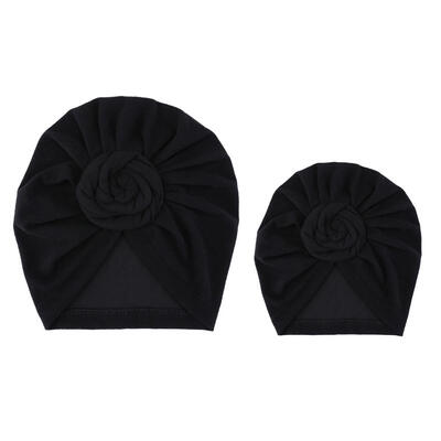 

2pcs Mom&Baby Children Matching Hats Cap Headwear Turbans Wrinkle Hat