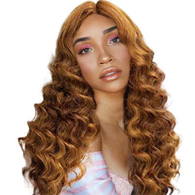 

〖Follure〗Women Fashion Lady Long Curly Gold Hair Cosplay Party Wig