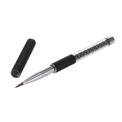 

Toponeto Nail Brush Metal Handle Rhinestone Nail Art Design Pen Salon Manicure Tool