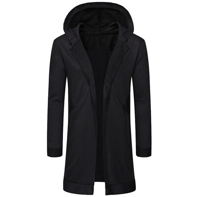 

Hooded Unbuttoned Long Cardigan