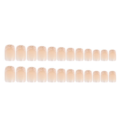 

24Pcs Fake Fingernail Tips French Art Full Cover False Finger Nail Tips Set for DIY Manicure