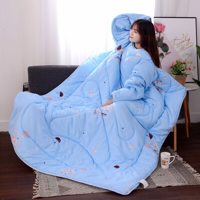 

Toponeto Winter Lazy Quilt With Sleeves Quilt Winter Warm Thickened Washed Quilt Blanket