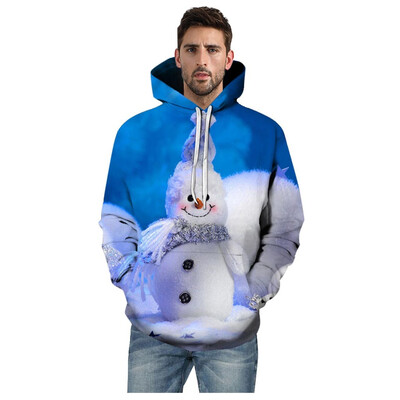 

Toponeto Mens Christmas Casual 3D Print Creative Casual Long Sleeve Shirt Coat Top