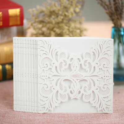 

20X Romantic Wedding Party Invitation Card Envelope Delicate Carved Pattern 9TX5