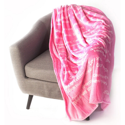 

Gobestart Flannel Super Soft Super Luxurious Positive Energy Cure Square Blanket