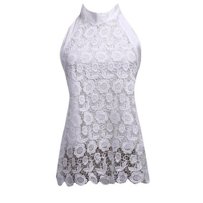 

Women Ladies Sexy Lace Sleeveless T-shirt Casual Vest Blouse Tops Size 6-16
