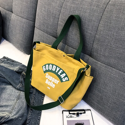 

Korean version single-shoulder bag handheld canvas bag with large capacity