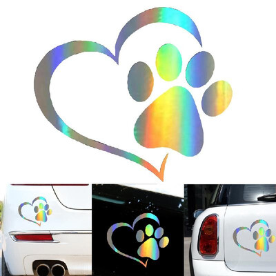 

Cute Car Stickers Creative Bulldog Waterproof Stickers Bumper Warning Car Laser Stickers Window Decoration
