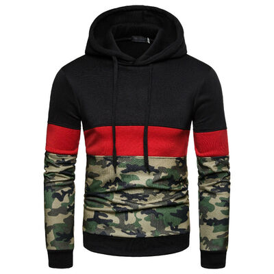

Fashion Mens Camo Hooded Hoodies Sweatshirt Sweater Jumper Outwear Jacket Top