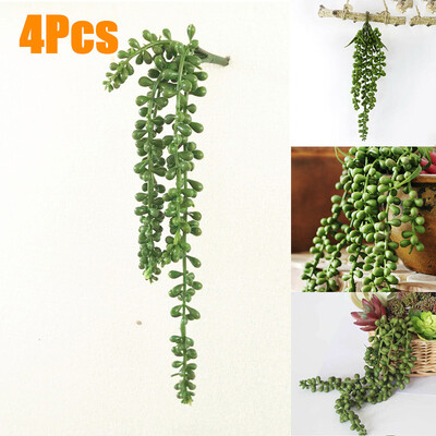 

4pcs String Of Pearls Greenery Fake Artificial Plants Home Wall Wedding Decor
