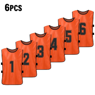 

6 PCS Kids Basketball Pinnies Quick Drying Basketball Jerseys Youth Sports Scrimmage Soccer Team Training Bibs Practice Sports Ve