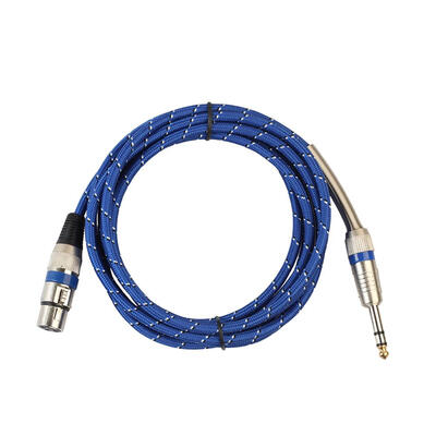 

Nylon Braided 14 Jack 635mm Stereo Male to XLR Female Microphone Cable