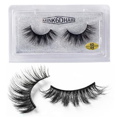 

1 Pairs2pcs 6D Natural Thick Reusable False Eye Lashes Extension Handmade Comfortable Eyelashes
