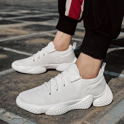

New Spring Mens Shoes Sports&Leisure Board Shoes Korean Version of Baitao Running Tidal Shoes Breathable Mesh Shoes 4D