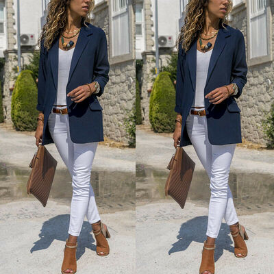 

Women Slim OL Suit Casual Blazer Jacket Coat Tops Outwear Long Sleeve Plus Sized