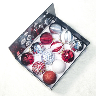 

Tailored 12PCS Christmas Tree 8cm Ball Bauble Hanging Home Party Ornament Decor