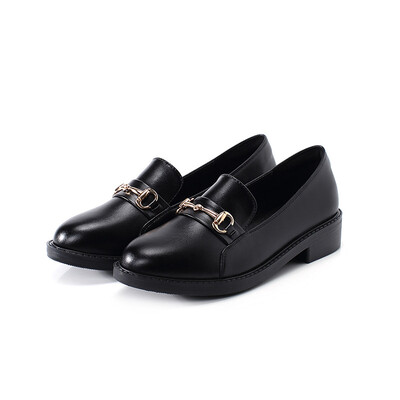 

2022 Europe&the United Kingdom single shoes womens fashion simple&thick with thin womens