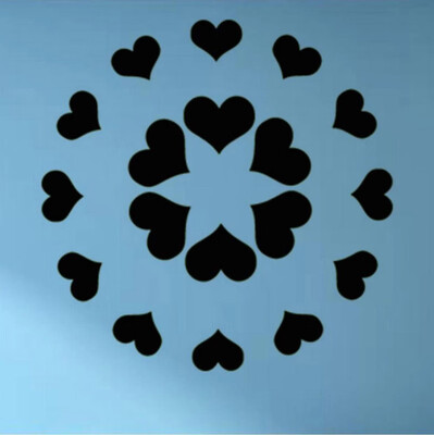 

〖Follure〗Acrylic 3D Love Heart Combination Mirror Effect Wall Sticker Decal Home Decor