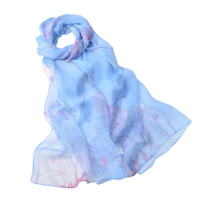 

Gobestart Fashion Women Lotus Printing Long Soft Wrap Scarf Ladies Shawl Scarves