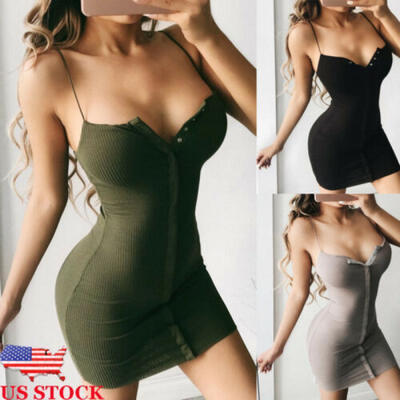 

US Sexy Womens Bodycon Short Mini Dress Evening Cocktail Party Clubwear Dresses